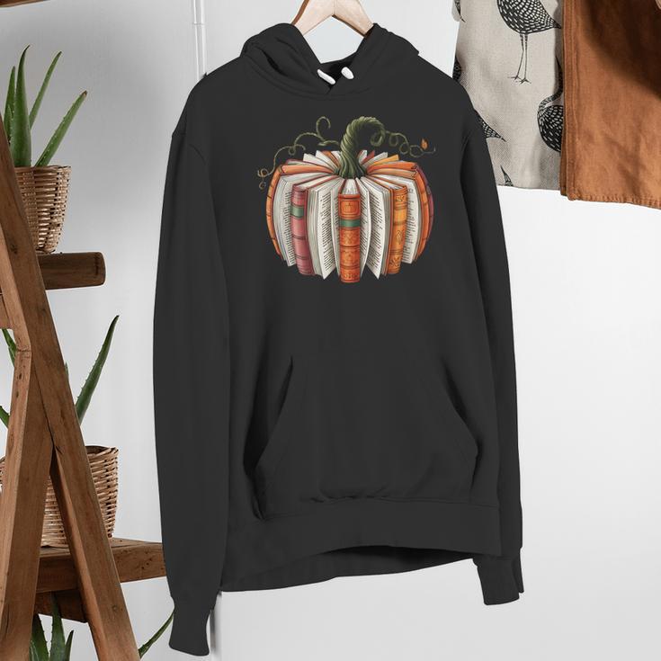 Fall Book Pumpkin Retro Reading Halloween Teacher Librarian Women's Hoodie, funny gift Fall Book Pumpkin Retro Reading Halloween Teacher Librarian Women's Hoodie, funny gift