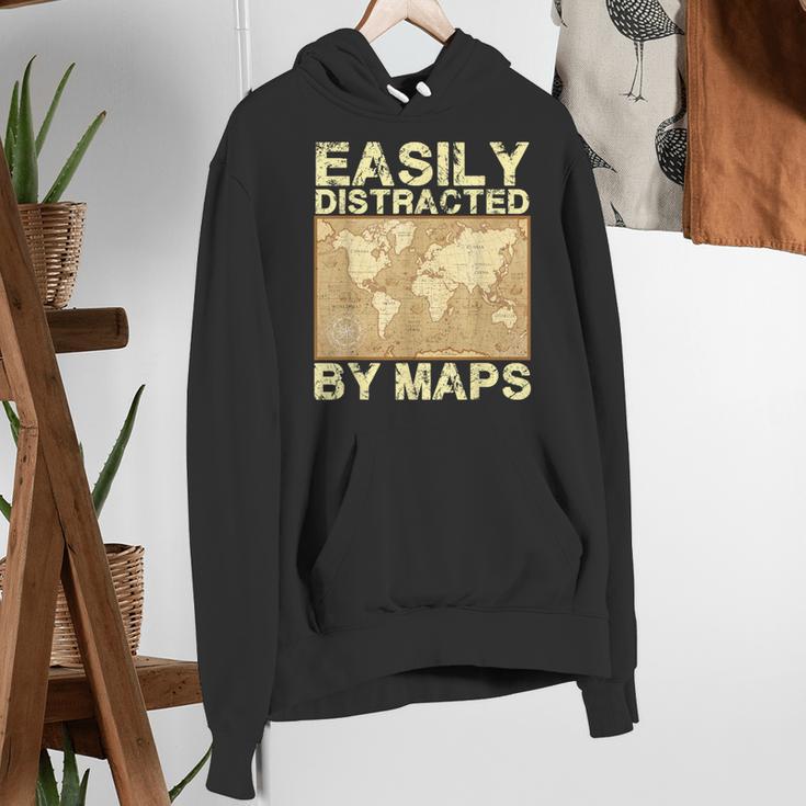 Geography Teacher Easily Distracted By Maps Women's Hoodie, funny gift Geography Teacher Easily Distracted By Maps Women's Hoodie, funny gift