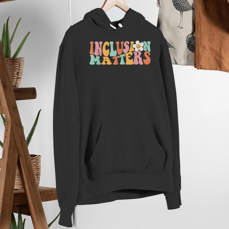 Gnoovy Vintage Inclusion Matters Special Education Teacher Women's Hoodie, funny gift Gnoovy Vintage Inclusion Matters Special Education Teacher Women's Hoodie, funny gift