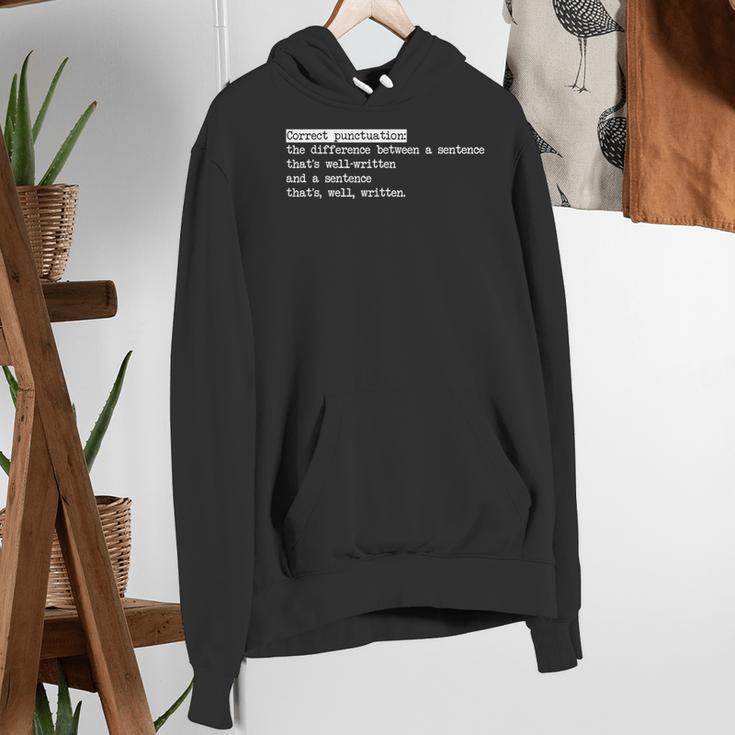 Grammar Teacher And Punny Punctuation Women's Hoodie, funny gift