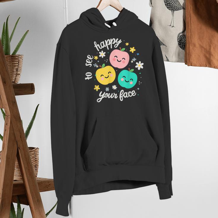 Groovy Happy To See Your Face Teacher School Appreciation Women's Hoodie, Groovy Teacher Hoodies, funny gift