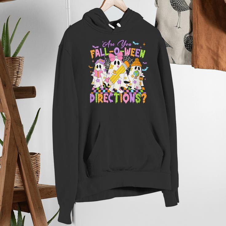 Halloween Floral Ghost Teacher Are You Falloween Directions Women's Hoodie, funny gift