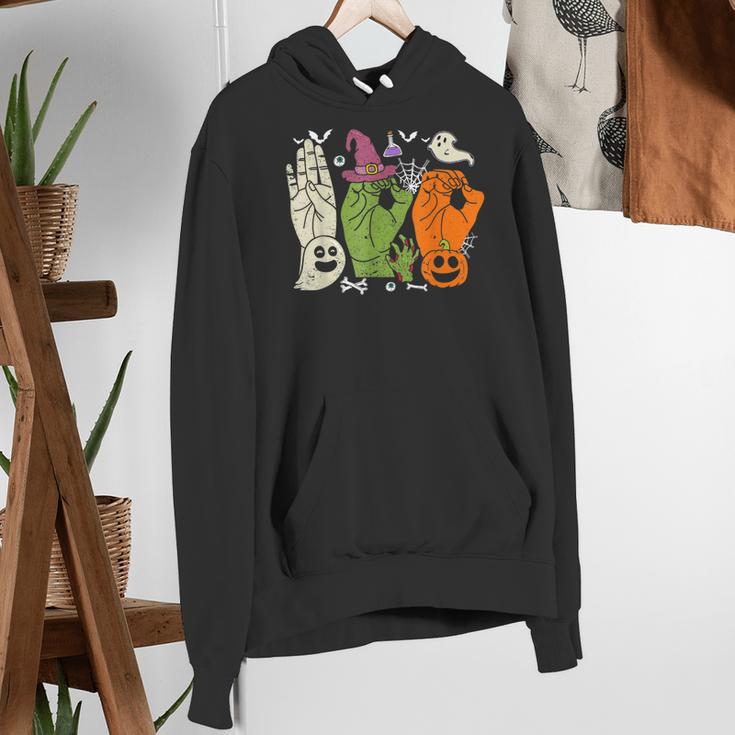 Halloween SPED Teacher Boo In ASL Boo Hands Sign Language Women's Hoodie, funny gift Halloween SPED Teacher Boo In ASL Boo Hands Sign Language Women's Hoodie, funny gift
