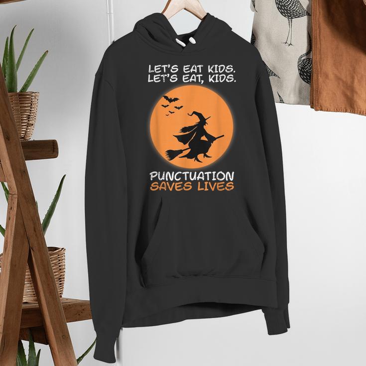 Halloween Teacher Witch Lets Eat Kids Punctuation Women's Hoodie, funny gift Halloween Teacher Witch Lets Eat Kids Punctuation Women's Hoodie, funny gift