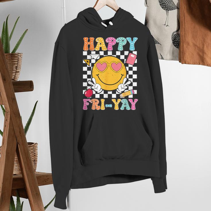 Happy Fri-Yay Groovy Teacher Friday Weekend Fri Yay Women's Hoodie, Groovy Teacher Hoodies, funny gift