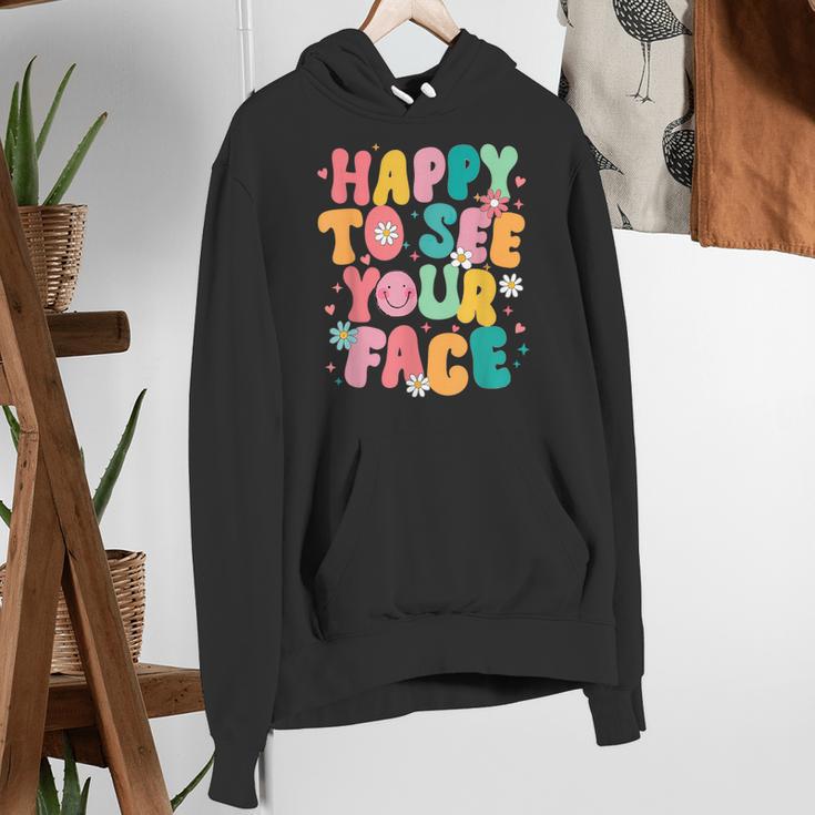 Happy To See Your Face Teacher Disco Ball Back To School Women's Hoodie, funny gift