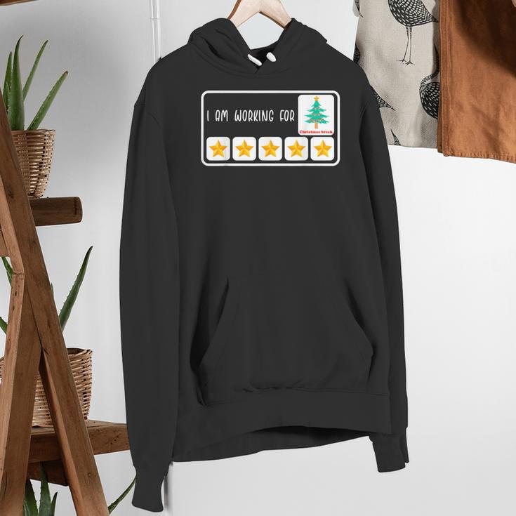 I'm Working For Christmas Break 5 Star Winter Teacher Stars Women's Hoodie, funny gift