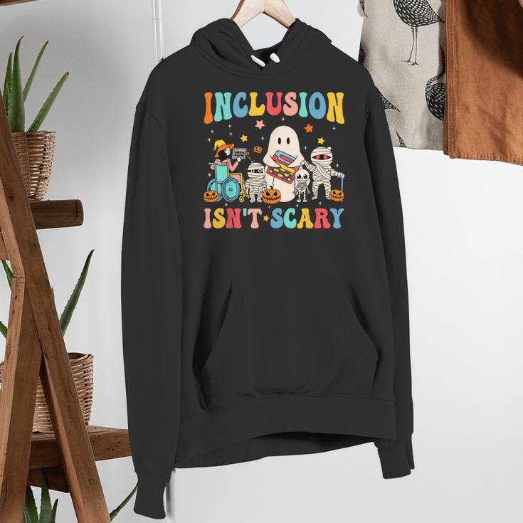Inclusion Isn't Scary SLP Halloween Sped Teacher Therapy Women's Hoodie, funny gift