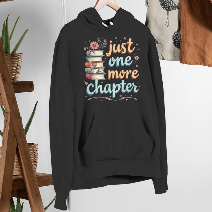 Just One More Chapter Book Reading Floral Teacher Book Lover Women's Hoodie, funny gift
