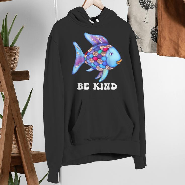 Be Kind Rainbow Fish Teacher Life Teaching Back To School Women's Hoodie, funny gift