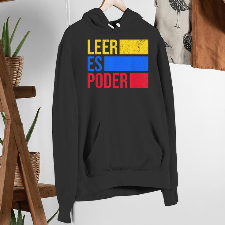 Leer Es Poder Colombian Spanish Teacher Maestra Colombia Women's Hoodie, funny gift