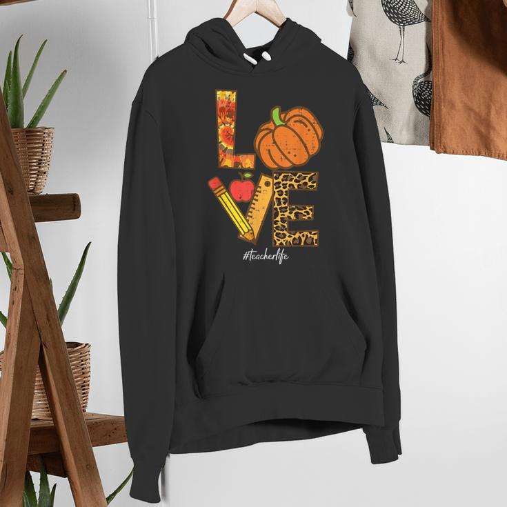Leopard Pumpkin Love Teacher Life Thanksgiving Fall Women Women's Hoodie, funny gift Leopard Pumpkin Love Teacher Life Thanksgiving Fall Women Women's Hoodie, funny gift