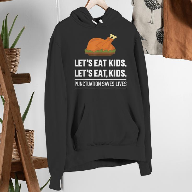 Let's Eat Kids Grammar For Thanksgiving Teacher Women's Hoodie, funny gift Let's Eat Kids Grammar For Thanksgiving Teacher Women's Hoodie, funny gift