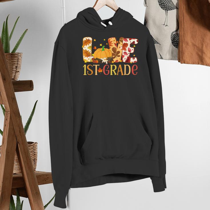Love First Grade Happy Fall Thanksgiving Women 1st Teacher Women's Hoodie, First Grade Teacher Hoodies, funny gift Love First Grade Happy Fall Thanksgiving Women 1st Teacher Women's Hoodie, First Grade Teacher Hoodies, funny gift