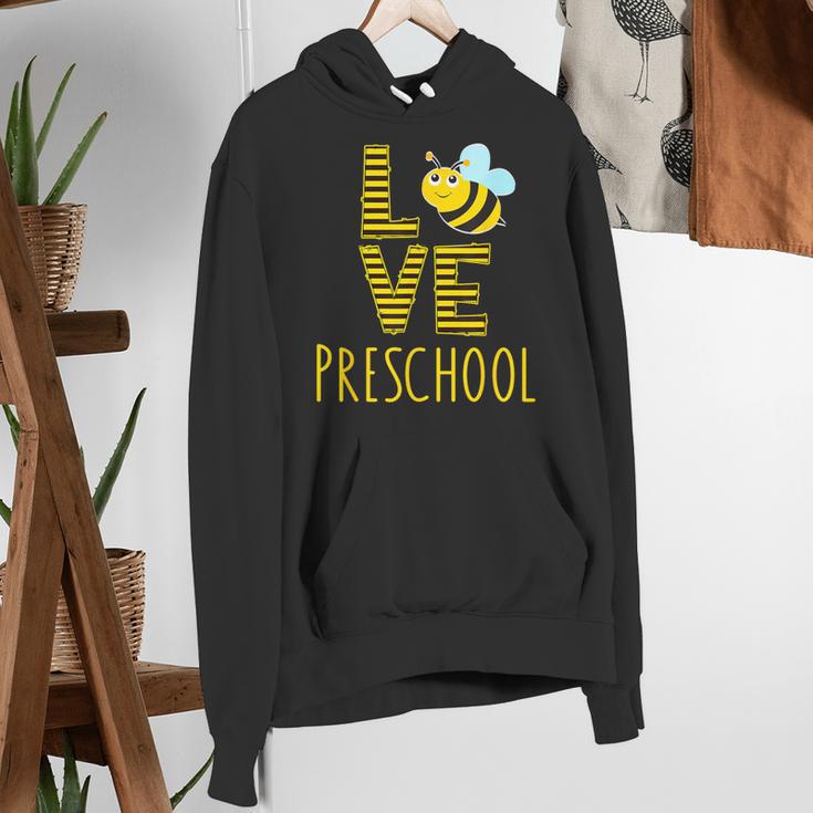 Love Preschool Back To School Yellow Bee Preschool Teacher For Men Women Girls Kids Women's Hoodie, funny gift