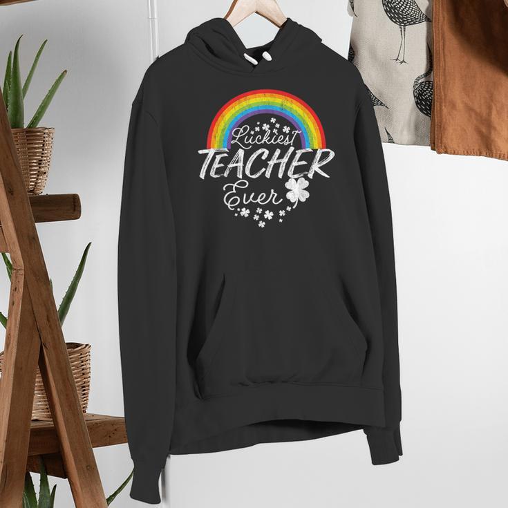 Luckiest Teacher Ever Rainbow- St Patricks Day Teacher Women's Hoodie, funny gift Luckiest Teacher Ever Rainbow- St Patricks Day Teacher Women's Hoodie, funny gift