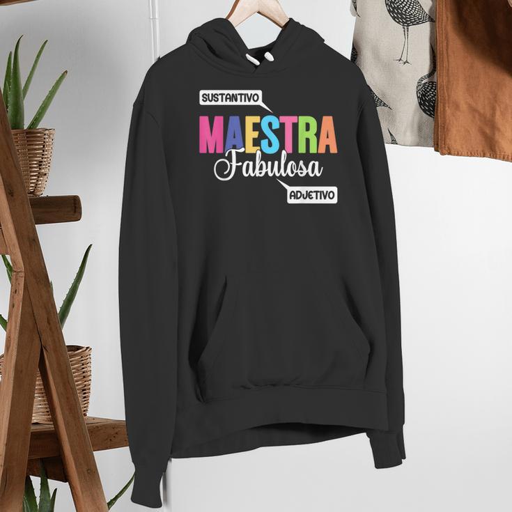 Maestra Fabulosa Bilingual Spanish Espanol Teacher School Women's Hoodie, funny gift