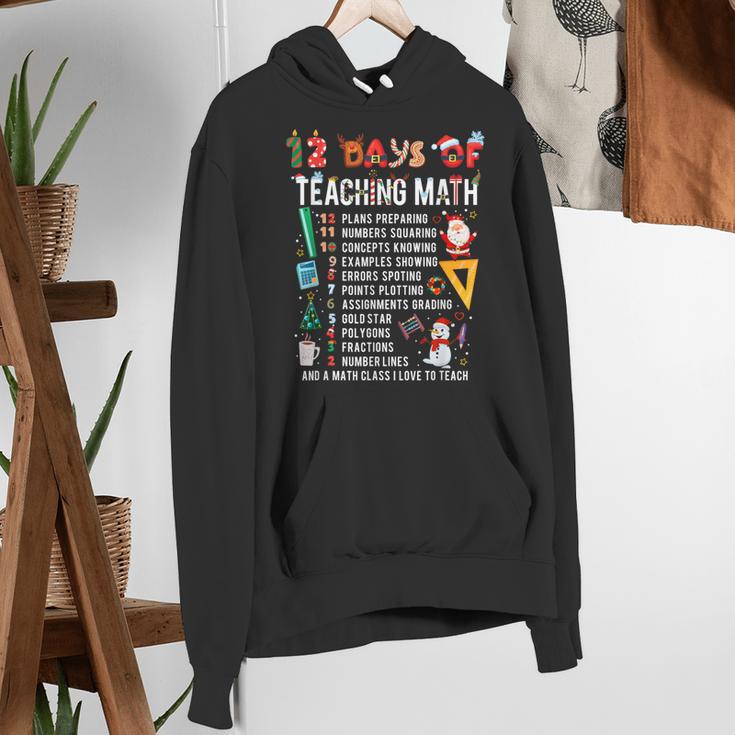 Math Teacher Christmas 12 Days Of Teaching Math Christmas Women's Hoodie, funny gift Math Teacher Christmas 12 Days Of Teaching Math Christmas Women's Hoodie, funny gift