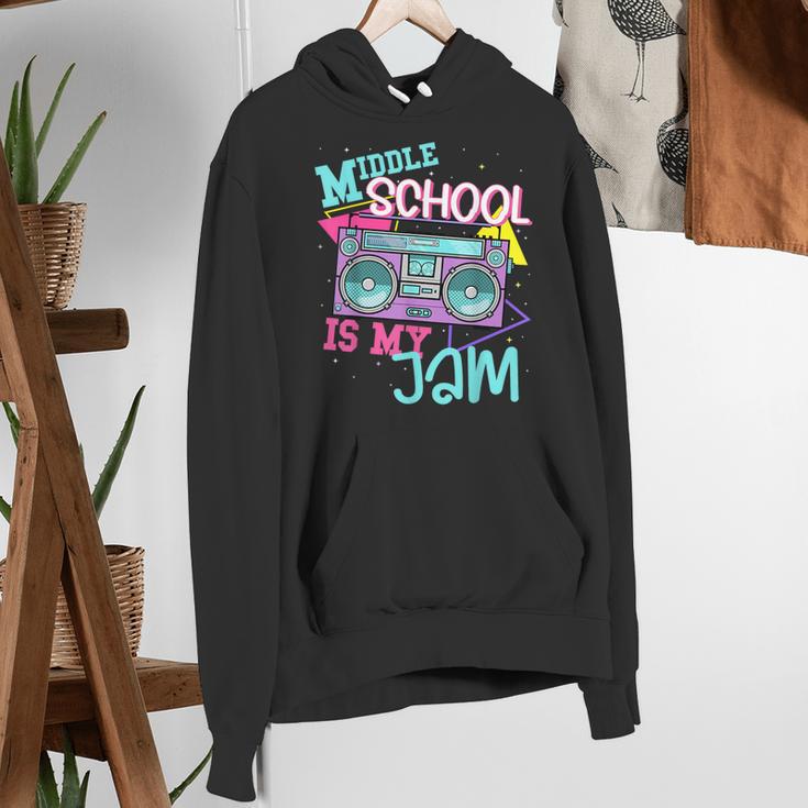 Middle School Is My Jam Cute Teacher Shirt 80's 90's Styl Women's Hoodie, funny gift