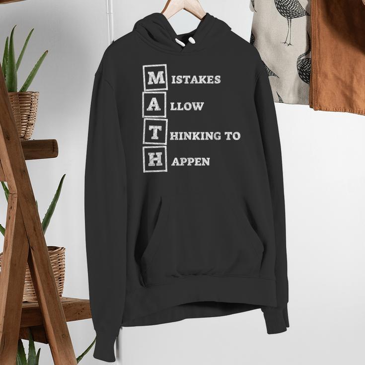 Mistakes Allow Thinking To Happen School Math Teacher Women's Hoodie, funny gift