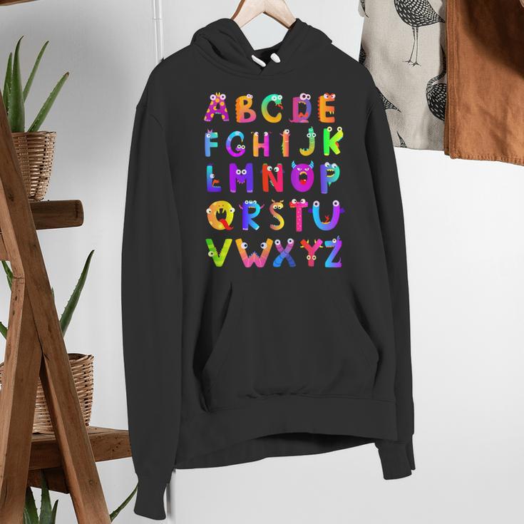 Monster ABC Cute Alphabet Halloween Teacher Costume Kids Women's Hoodie, funny gift