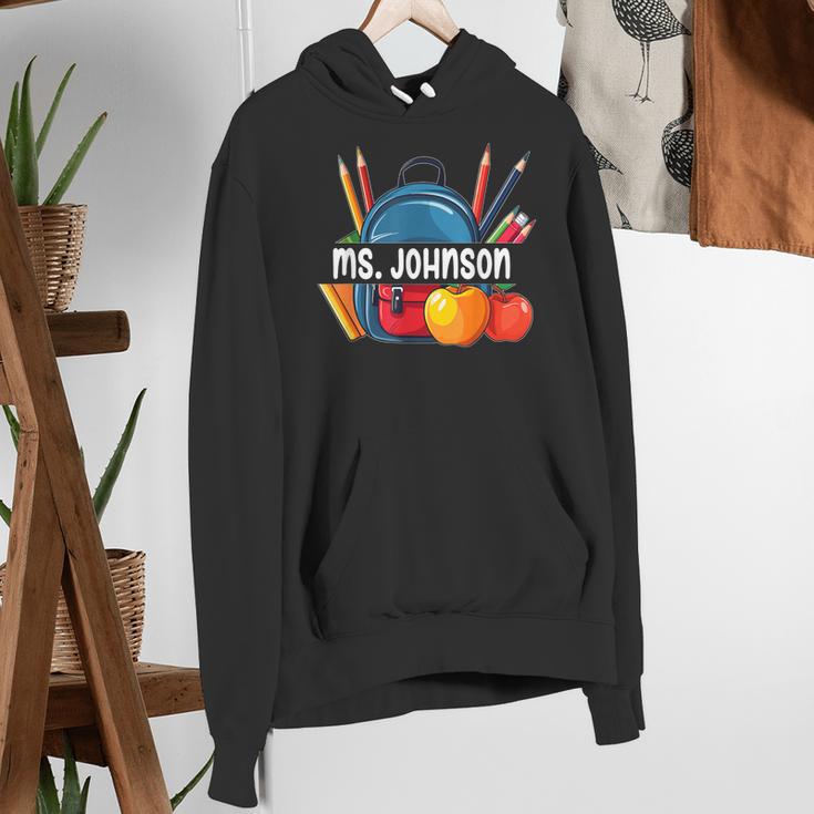 Ms Johnson Personalized Name Back To School Teacher For Men Women Kids Women's Hoodie, funny gift Ms Johnson Personalized Name Back To School Teacher For Men Women Kids Women's Hoodie, funny gift