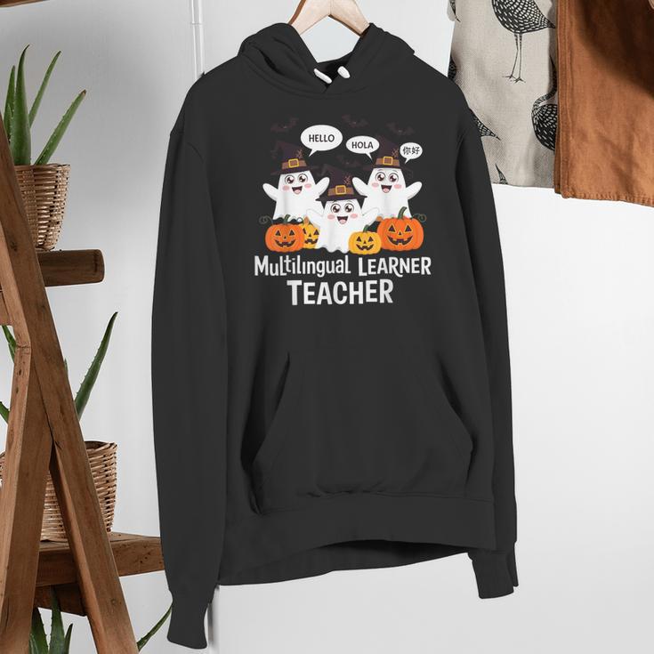Multilingual Learner Teacher Spooky Halloween ESL Teacher Women's Hoodie, Esl Teacher Hoodies, funny gift