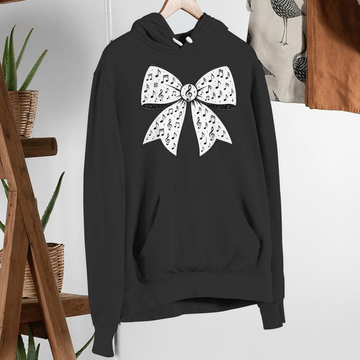 Music Notes Coquette Bow Music Teacher School Musician Band Women's Hoodie, funny gift Music Notes Coquette Bow Music Teacher School Musician Band Women's Hoodie, funny gift