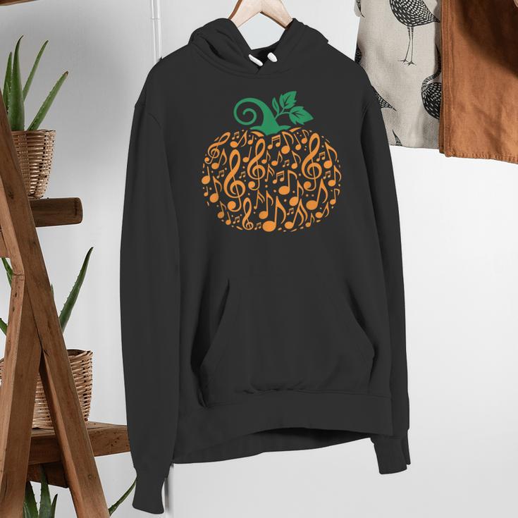 Music Notes Pumpkin Music Teacher Halloween Women's Hoodie, funny gift