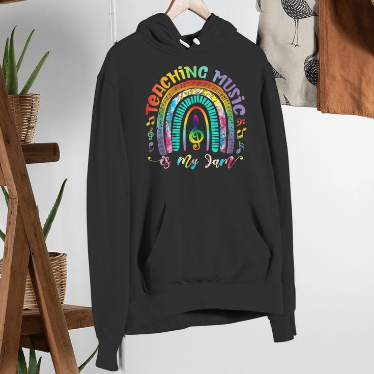 Musical Teacher Teaching Music Is My Jam Rainbow Tie Dye Women's Hoodie, funny gift Musical Teacher Teaching Music Is My Jam Rainbow Tie Dye Women's Hoodie, funny gift