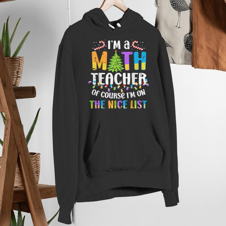 On The Nice List Christmas Math Teacher Women Men Women's Hoodie, funny gift On The Nice List Christmas Math Teacher Women Men Women's Hoodie, funny gift