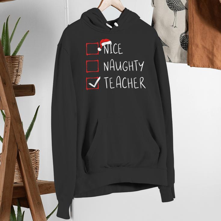 Nice Naughty Teacher Christmas List Instructor Santa Claus Men Women Women's Hoodie, funny gift Nice Naughty Teacher Christmas List Instructor Santa Claus Men Women Women's Hoodie, funny gift