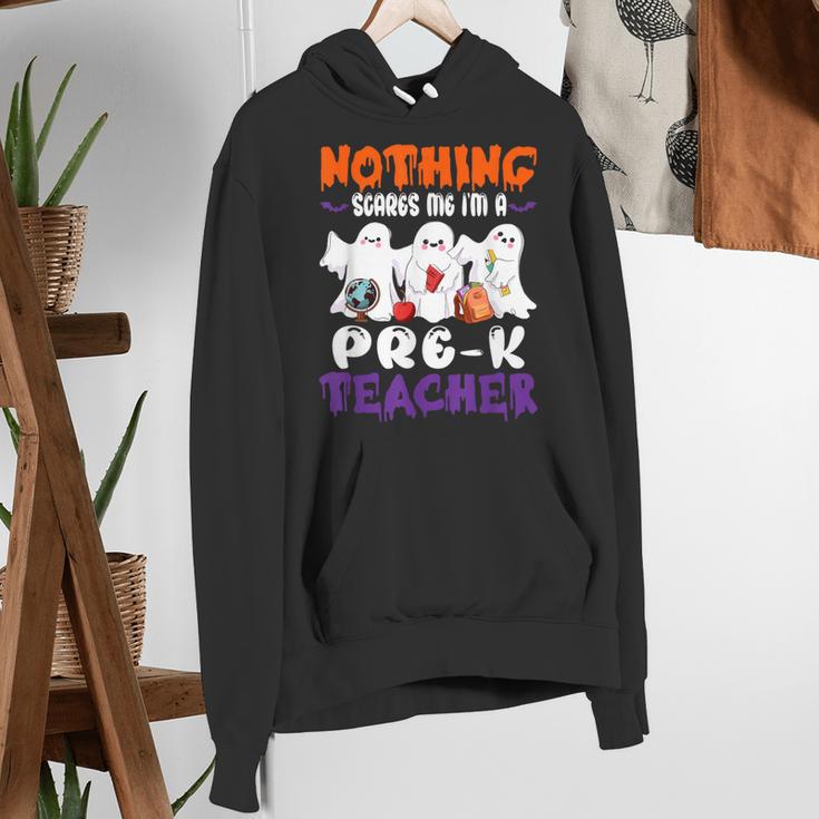 Nothing Scares Me I'm A Pre-K Teacher Halloween Ghosts Women's Hoodie, funny gift