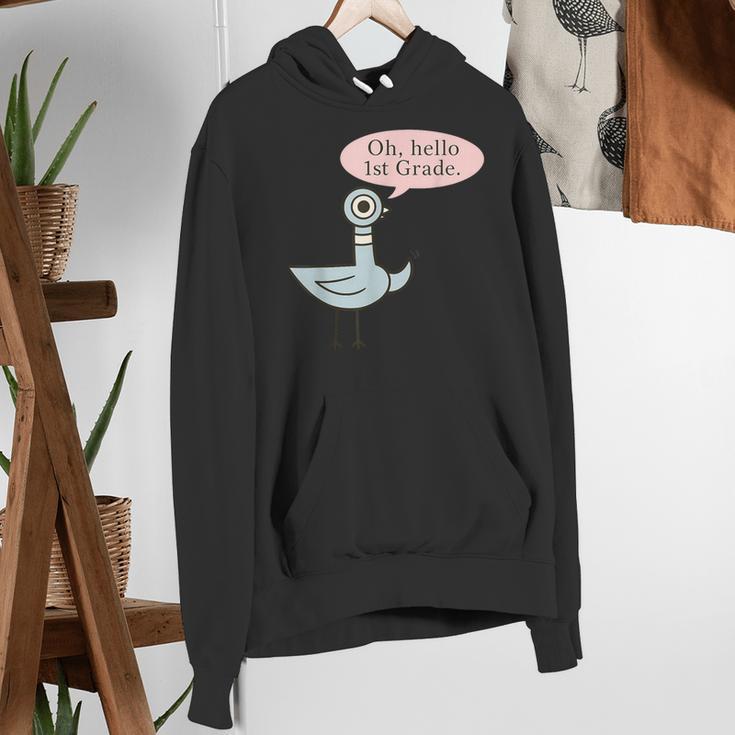 Oh Hello First Graders Cute Pigeon 1st Grade Teacher Women's Hoodie, First Grade Teacher Hoodies, funny gift