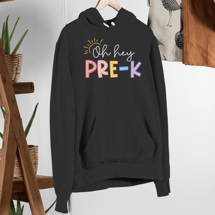 Oh Hey Pre K Student Teacher Happy First Day Back To School Women's Hoodie, funny gift Oh Hey Pre K Student Teacher Happy First Day Back To School Women's Hoodie, funny gift