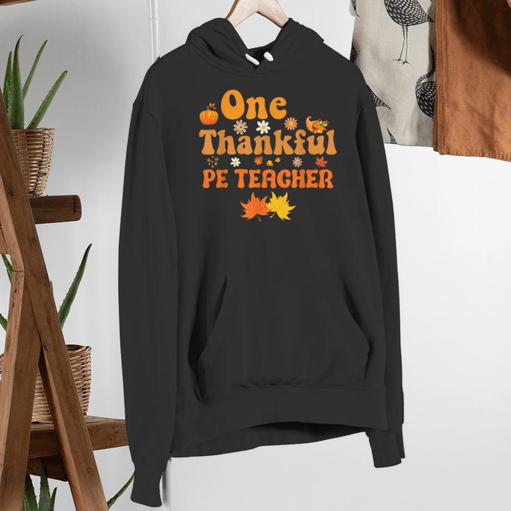 One Thankful PE Teacher Thanksgiving Fall Autumn Groovy Women's Hoodie, Pe Teacher Hoodies, Groovy Teacher Hoodies, funny gift One Thankful PE Teacher Thanksgiving Fall Autumn Groovy Women's Hoodie, Pe Teacher Hoodies, Groovy Teacher Hoodies, funny gift