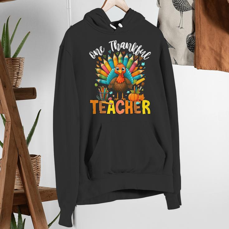 One Thankful Teacher Thanksgiving Turkey Cute Crayon Pencil Women's Hoodie, funny gift One Thankful Teacher Thanksgiving Turkey Cute Crayon Pencil Women's Hoodie, funny gift