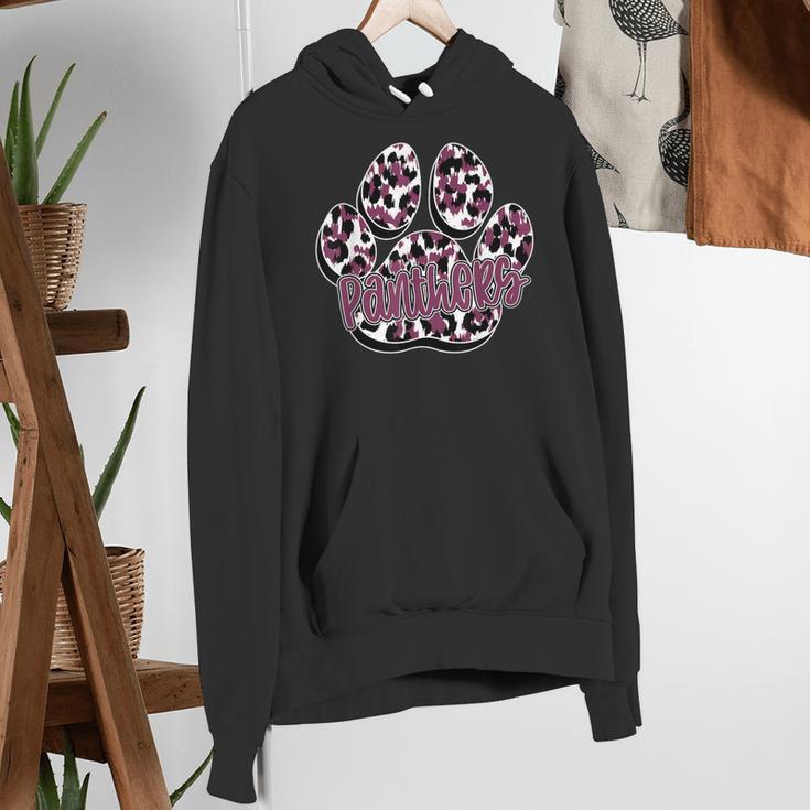 Panthers Paw Print Leopard Maroon Panther Pride Teacher Women's Hoodie, funny gift Panthers Paw Print Leopard Maroon Panther Pride Teacher Women's Hoodie, funny gift