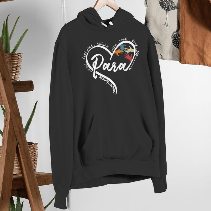Para Heart Paraprofessional Teacher Paraeducator Women's Hoodie, funny gift
