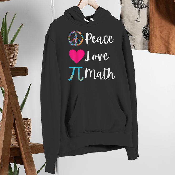 Peace Love Math Maths Teacher Pi Symbol Men Women Women's Hoodie, funny gift