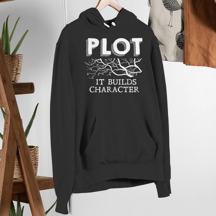 Plot It Builds Character Book Reading Teacher Women's Hoodie, funny gift Plot It Builds Character Book Reading Teacher Women's Hoodie, funny gift
