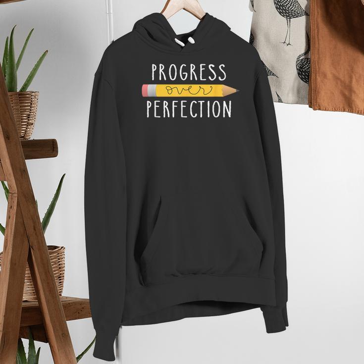 Progress Over Perfection Motivational Teacher Tee Women's Hoodie, funny gift Progress Over Perfection Motivational Teacher Tee Women's Hoodie, funny gift