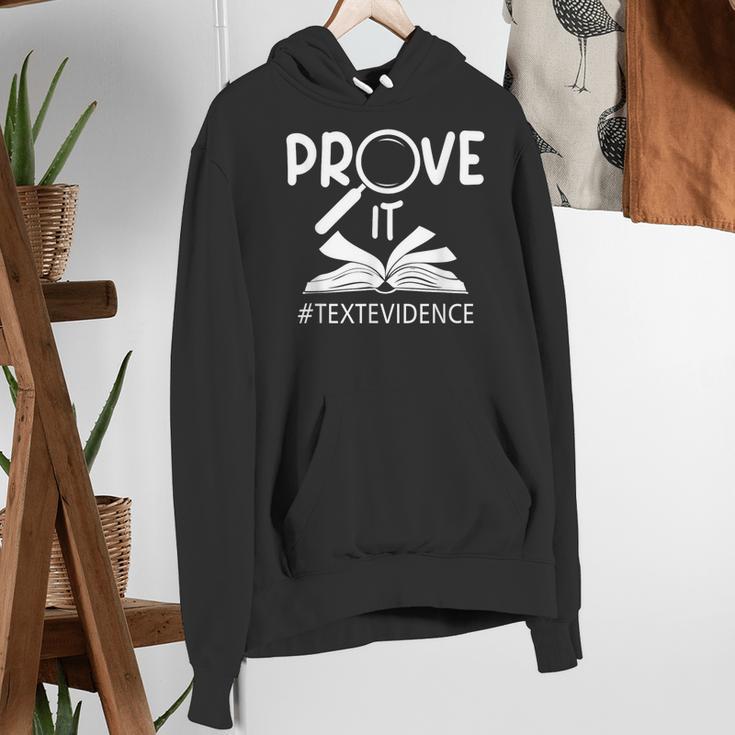 Prove It Text Evidences Reading Teacher First Day Of School Women's Hoodie, funny gift Prove It Text Evidences Reading Teacher First Day Of School Women's Hoodie, funny gift