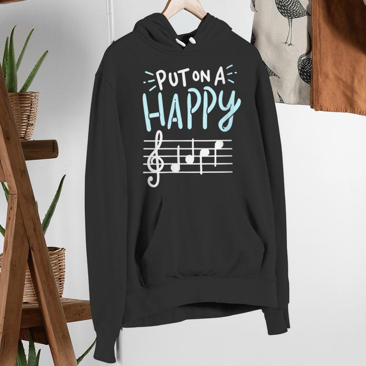 Put On A Happy Face Music Music Teacher Women's Hoodie, funny gift