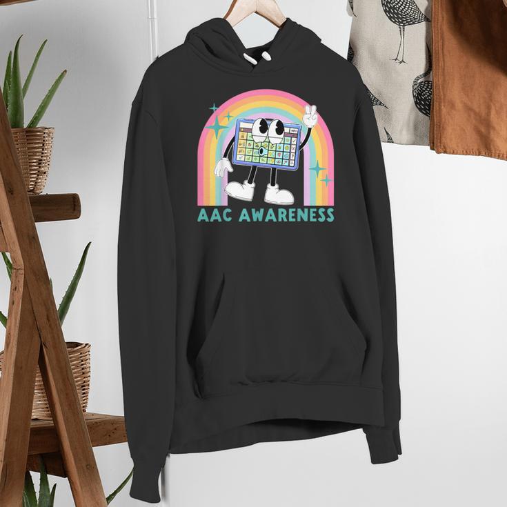 Rainbow AAC Awareness Month SPED Teacher SLP Communication Women's Hoodie, funny gift