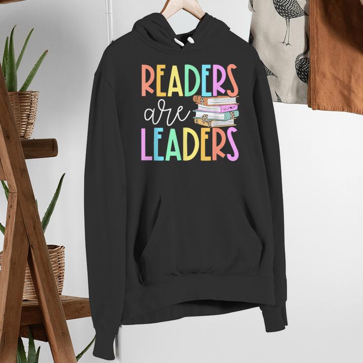 Readers Are Leaders Reading Book Lovers Teacher Women Kids Women's Hoodie, funny gift