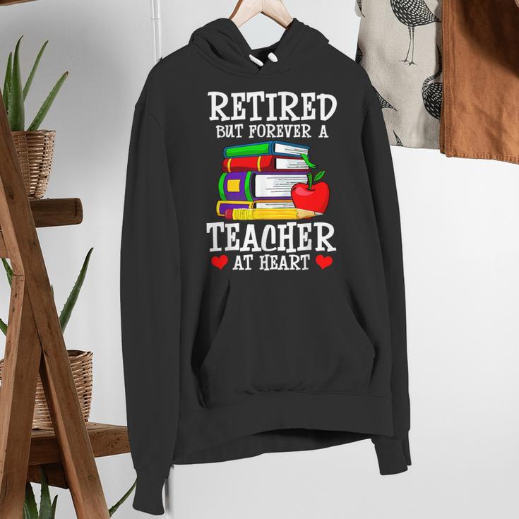 Retired But Forever a Teacher At Heart Teacher Retirement Women's Hoodie, funny gift