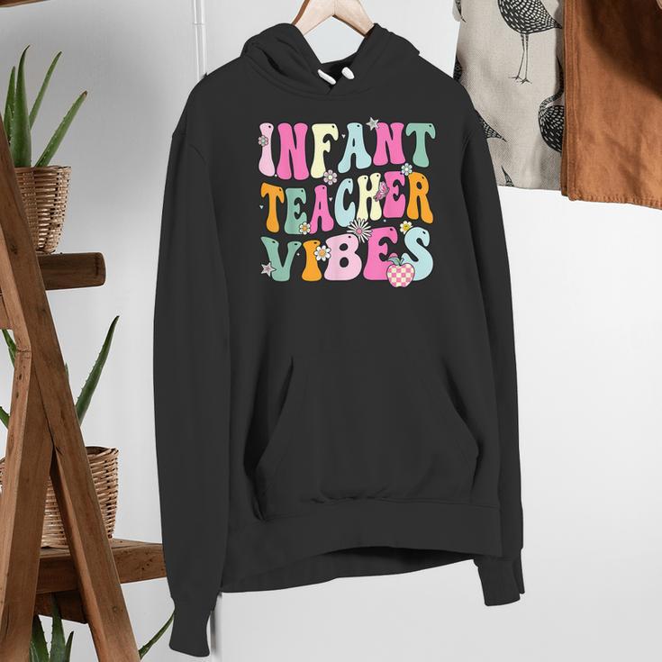 Retro Infant Teacher Vibes Women Daycare Teacher Women's Hoodie, funny gift