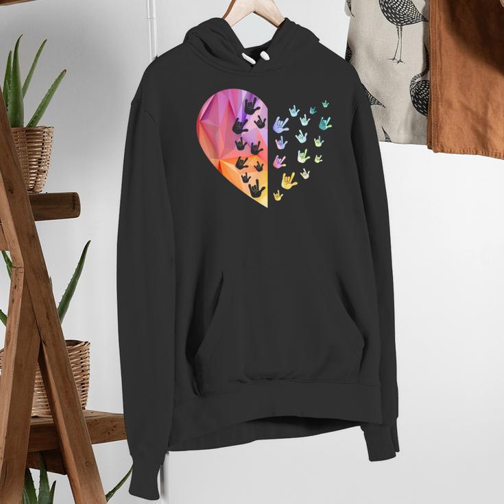 Sign Language Heart ASL For Deaf Teacher Women's Hoodie, funny gift Sign Language Heart ASL For Deaf Teacher Women's Hoodie, funny gift