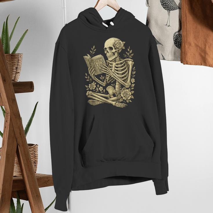 Skeleton Book Floral Skull Halloween Teacher Costume Women's Hoodie, funny gift Skeleton Book Floral Skull Halloween Teacher Costume Women's Hoodie, funny gift